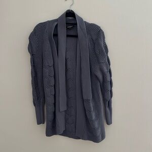 Express Grey Cable Knit Sweater - Small